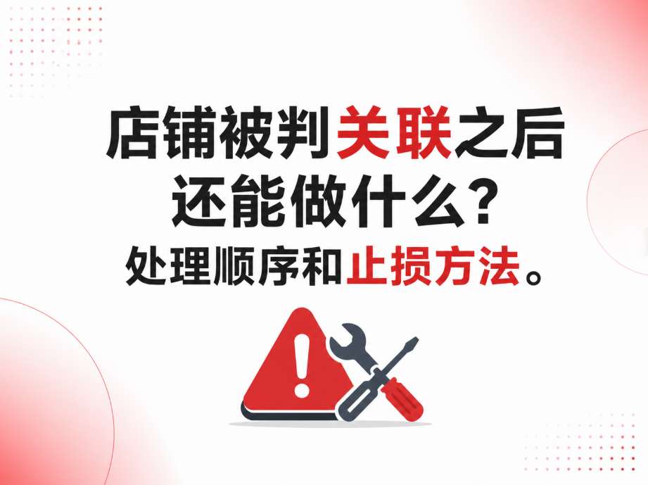 店铺被判关联之后还能做什么？处理顺序和止损方法