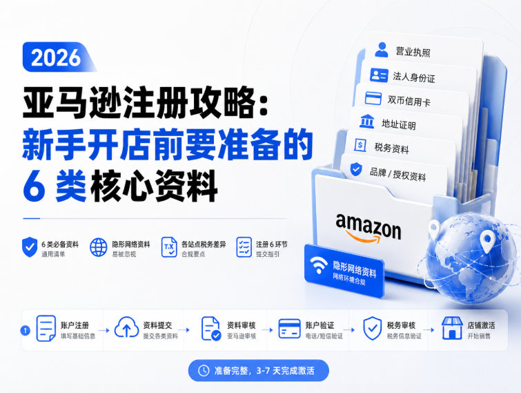 2026 亚马逊注册攻略:新手开店前要准备的 6 类核心资料